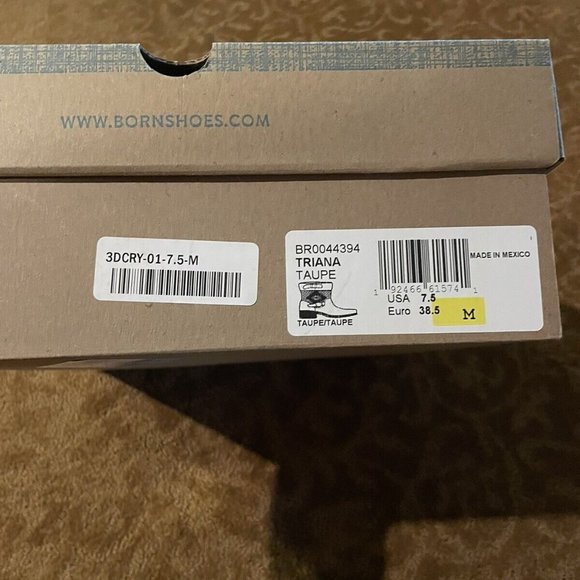 NIB $235 Born Taupe Triana Boots 7.5-M Suede Leather Wool Blanket Aztec New - Picture 8 of 8